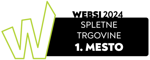 Award logo Nagrada Websi 2024  - 1. mesto v kategoriji Spletne trgovine