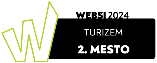 Award logo Nagrada Websi 2024  - 2. mesto v kategoriji Turizem